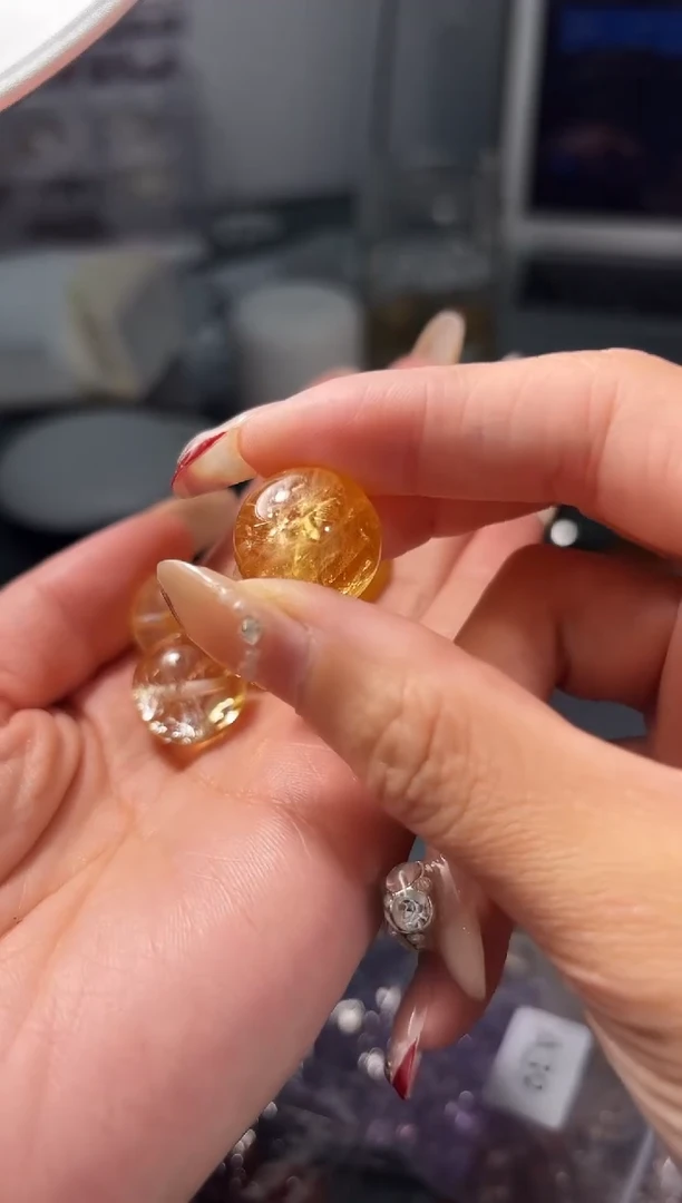 【闪购商品】水晶手串未镶嵌B73黄阿赛卡17单珠