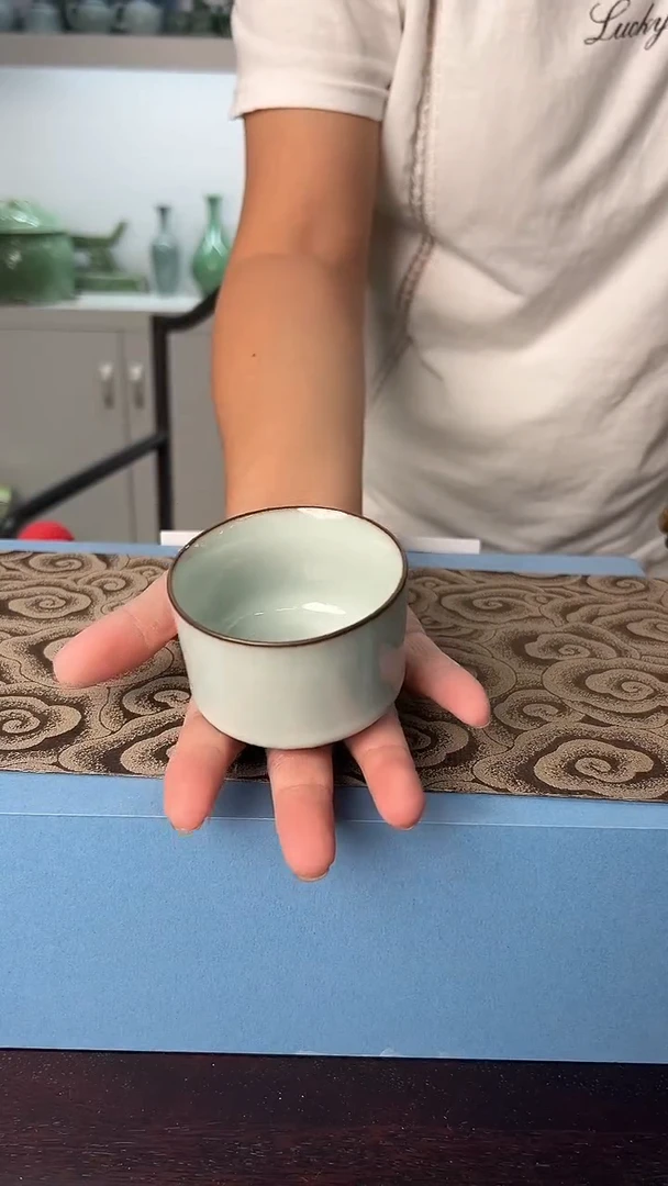 龙泉云间青瓷小米茶器