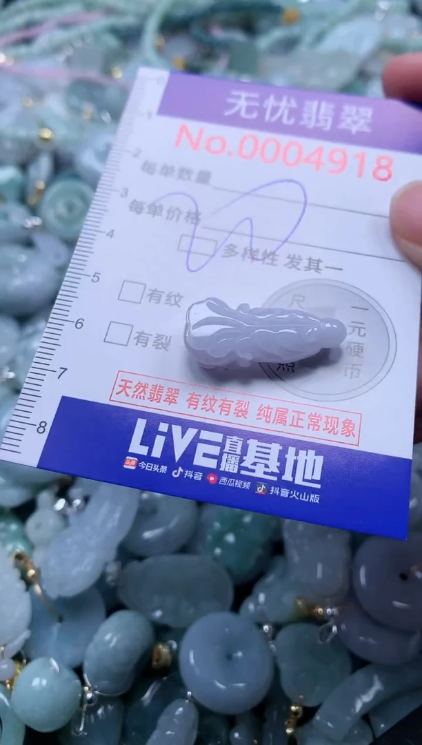 翡翠未镶嵌吊坠(不含链)4918