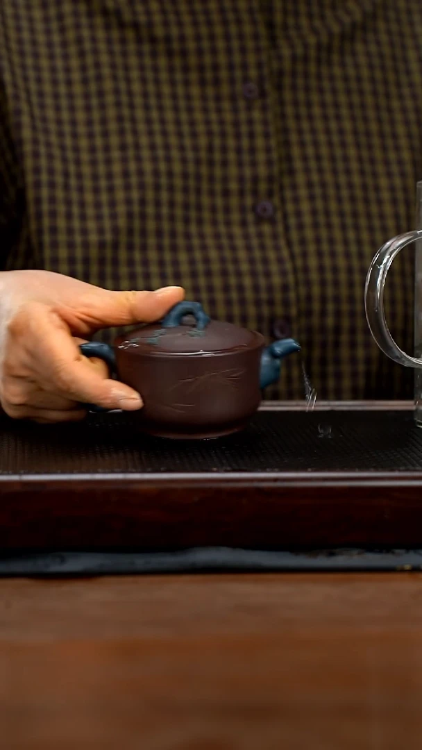 茶壶紫砂160cc黄龙山原矿紫泥碗灯11