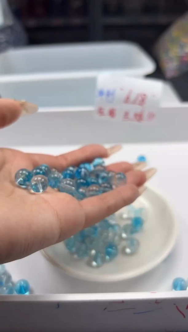 未镶嵌颈饰水晶w1726海蓝宝阿赛10mm*20颗