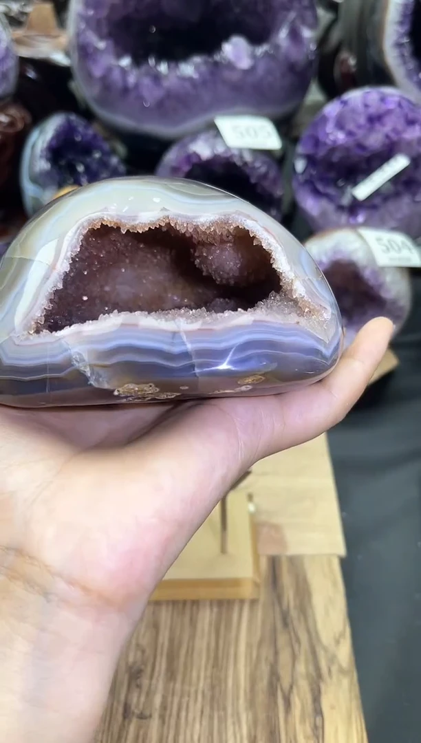 未镶嵌大型摆件（非配饰）紫晶533号钱袋子