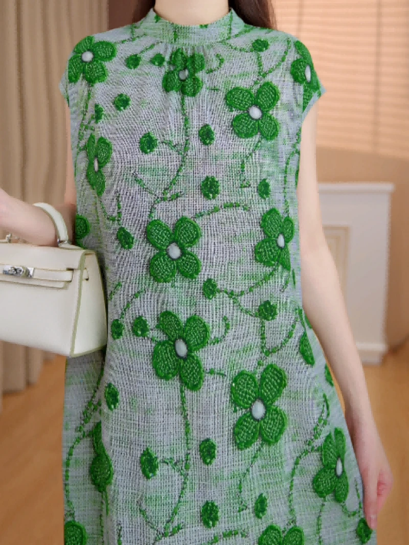 【送腰带】青花芙蓉杭州原版正品2025夏季新款连衣裙14946