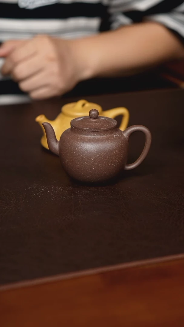茶壶紫砂叉***饭小微瑕大彬链子130cc