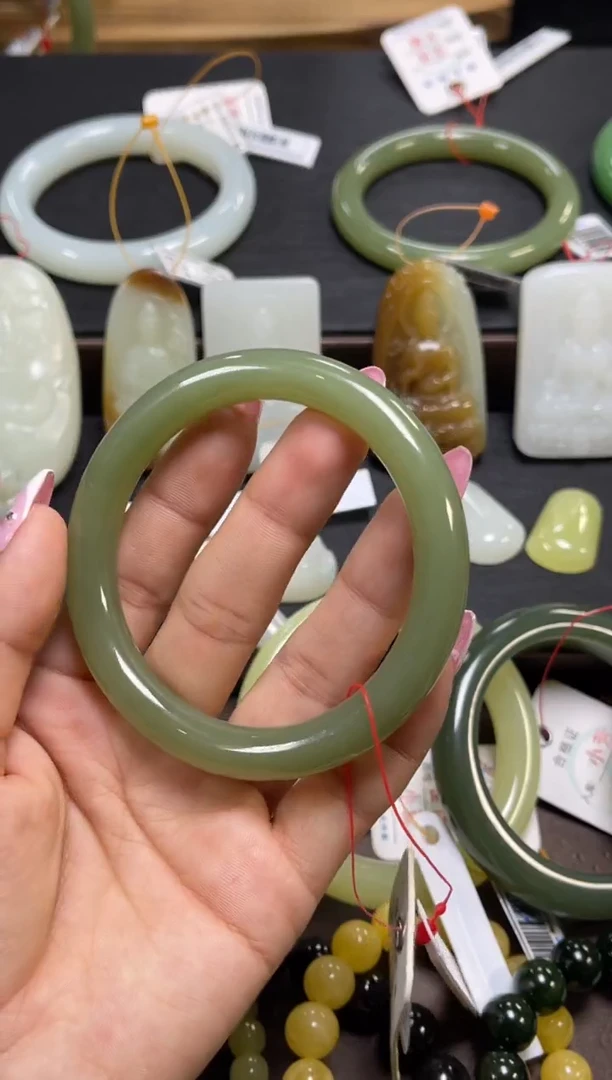 未镶嵌手镯和田玉若羌黄口 55+圈9015415