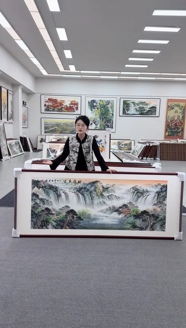 国画手绘  财源广进  219*88