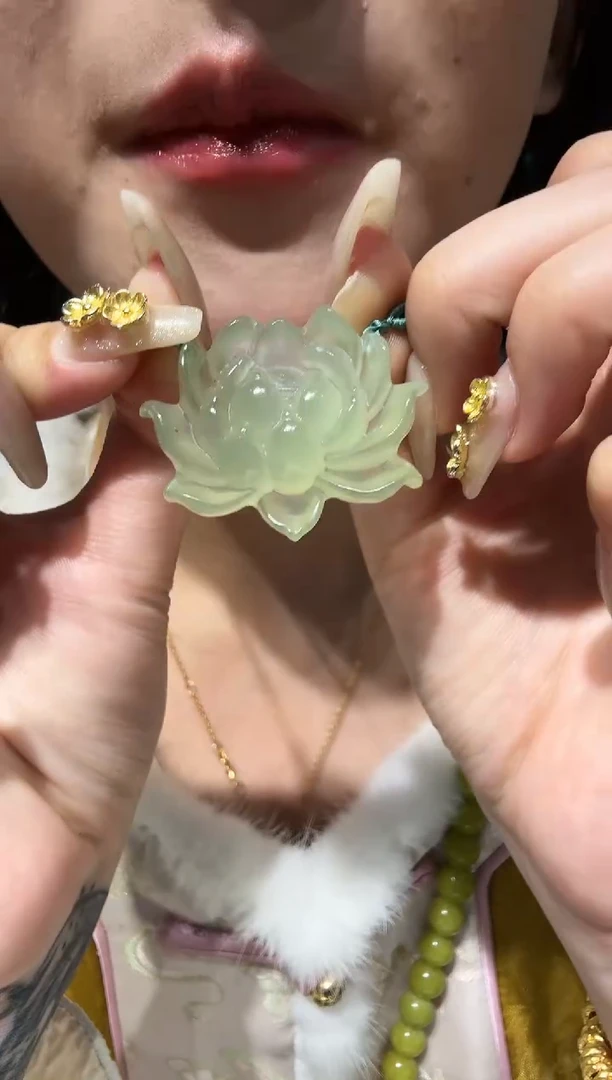 【闪购商品】岫玉颈饰未镶嵌180小荷花绳子款式