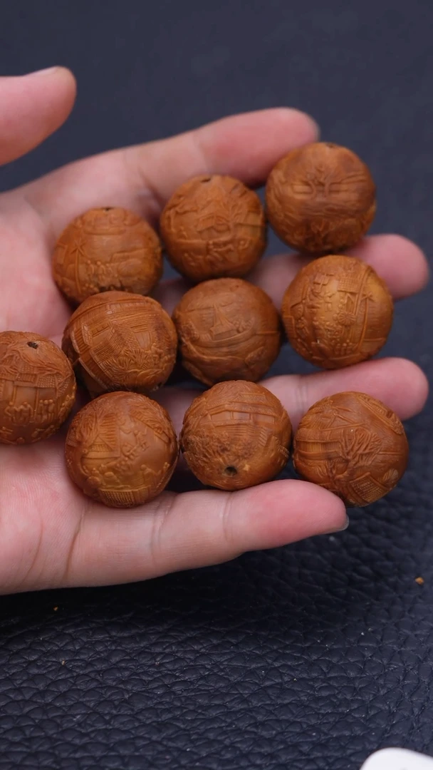 【闪购商品】橄榄核其他陈素林2.4正圆满工清明上河图手串