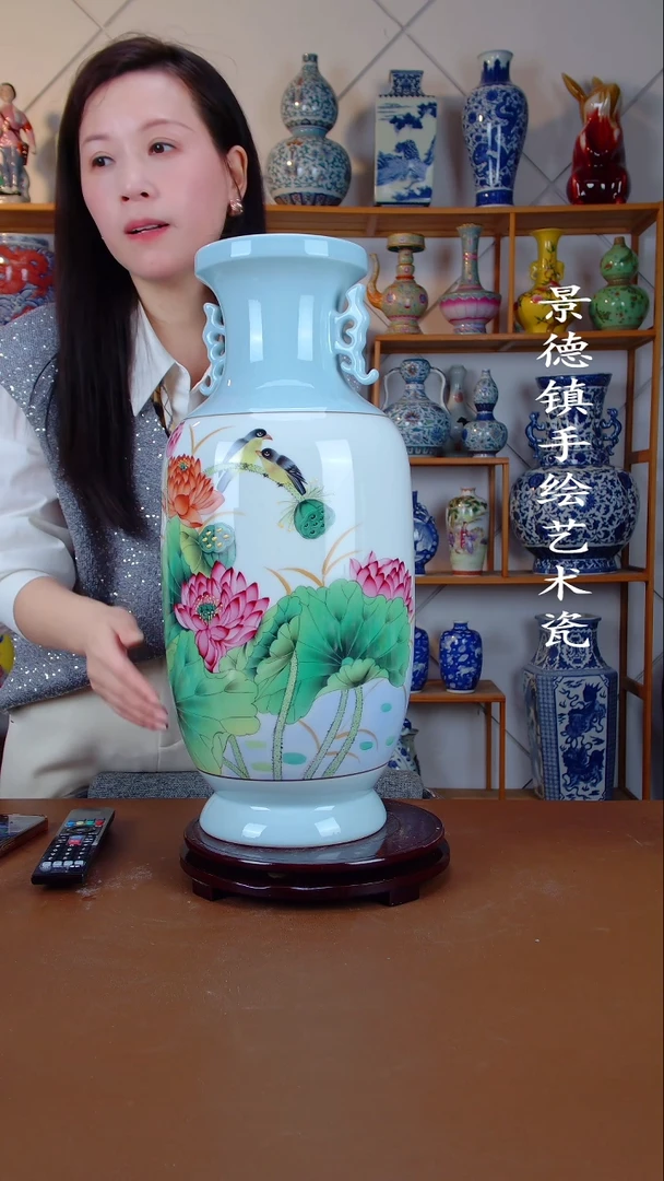 瓶景德镇手工手绘陶瓷摆件46