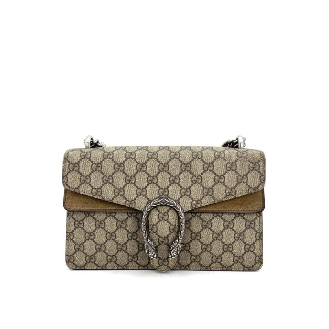 99新 GUCCI/古驰 古驰酒神中号驼色
