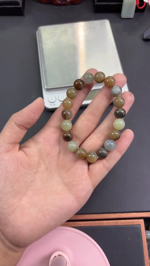 【闪购商品】和田玉手串未镶嵌若羌微色差卡10