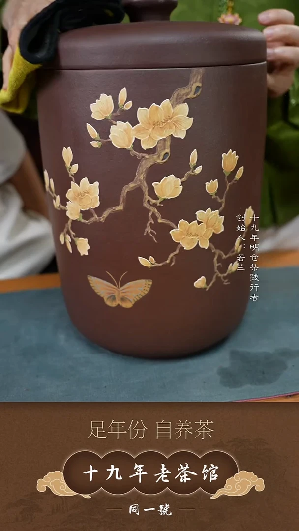 紫砂茶叶罐宜兴原矿紫砂茶叶罐+10饼莫离