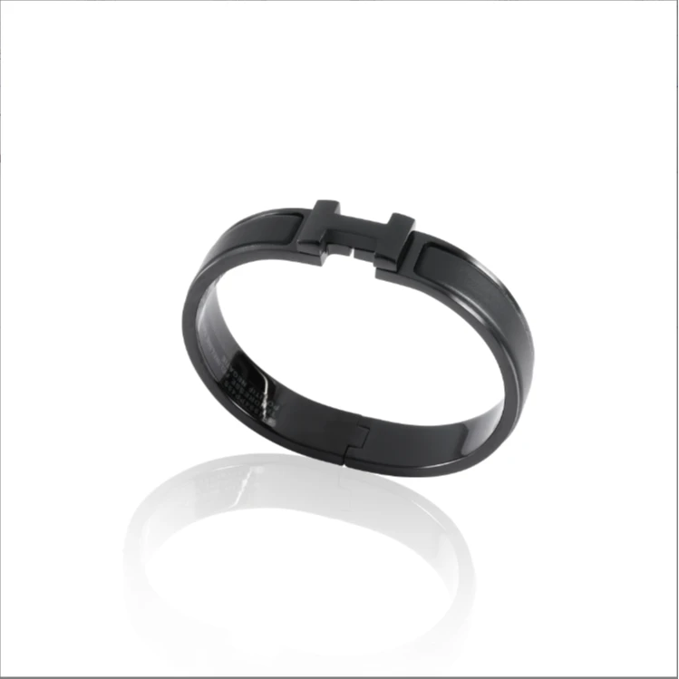 铜合金手镯 5197 H黑武士轻奢黑色百搭手镯