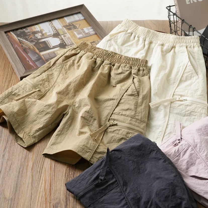 现货~版型超赞~男童夏季工装大口袋薄款洋气简约凉感休闲短裤9691