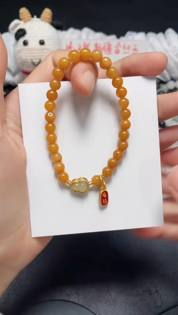 【闪购商品】石英质玉手链未镶嵌冰黄卡6