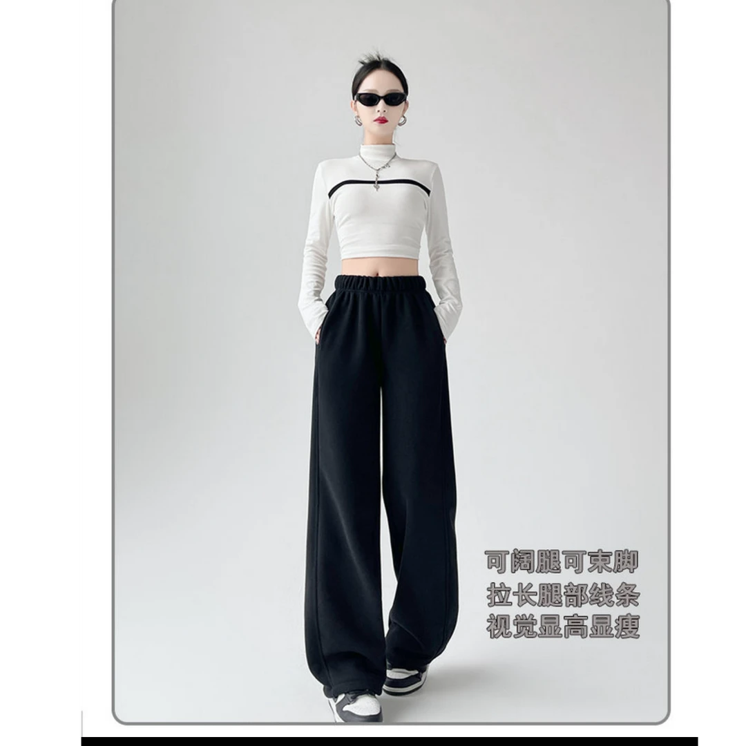 YM181高腰松紧休闲瑜伽两穿卫裤