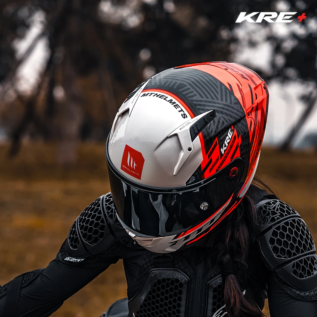 MTHELMETS西班牙MT头盔KRE+碳纤维款单双镜片全盔大尾翼机车赛车