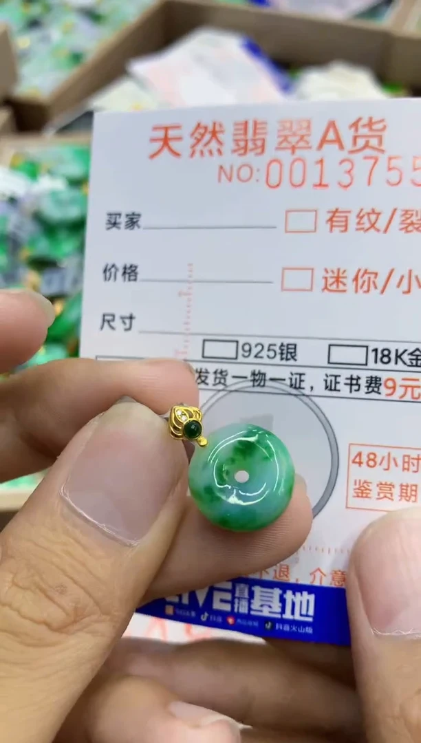 翡翠未镶嵌吊坠(不含链)1