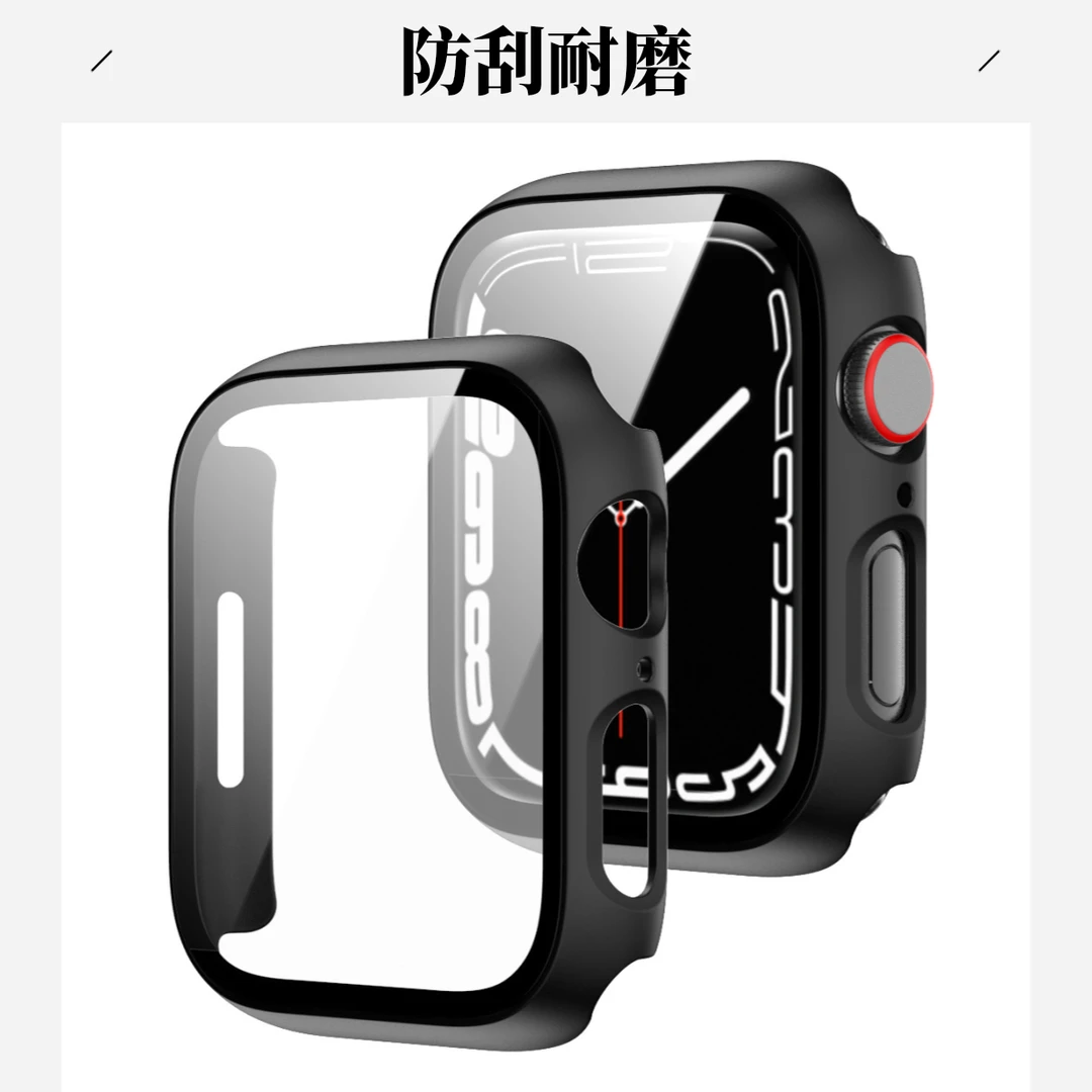 适用苹果手表Apple WatchS10半包防摔透明保护壳iwatch壳膜一体