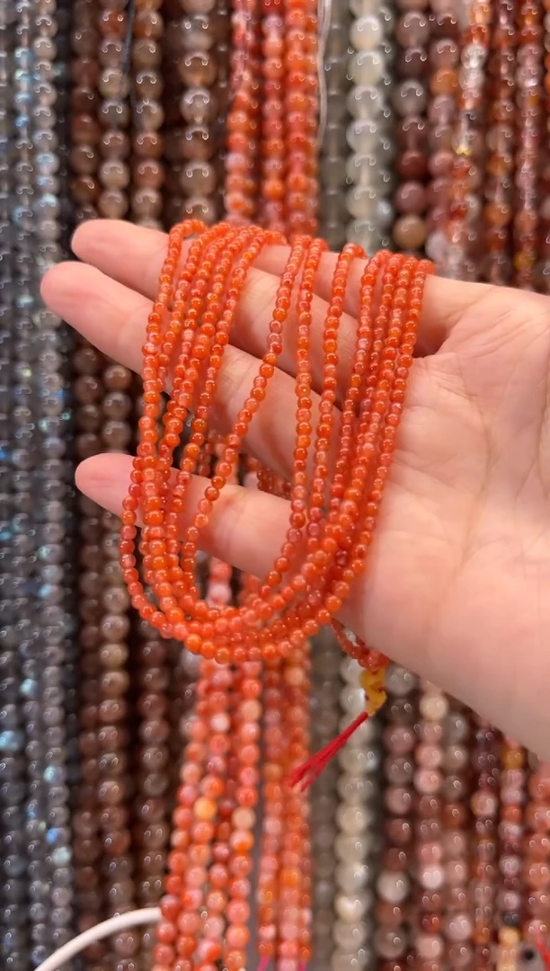 未镶嵌珠宝半成品水晶南 红卡3左右4圈