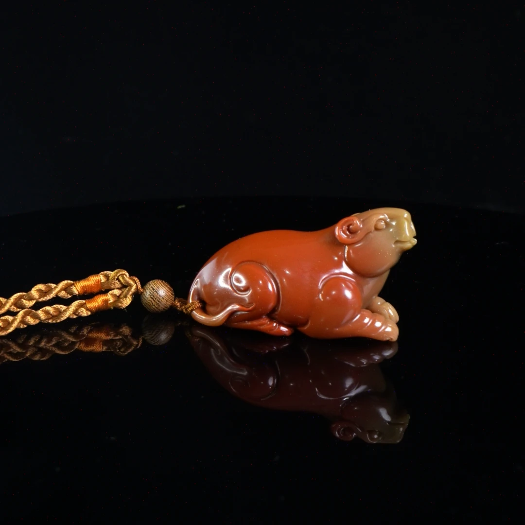 Lot.6.芙蓉子鼠手把件78.6克6.6x3x3.7cm