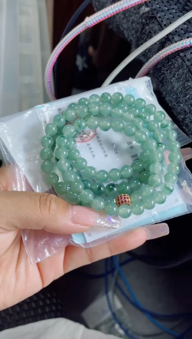 未镶嵌定制翡翠珠串