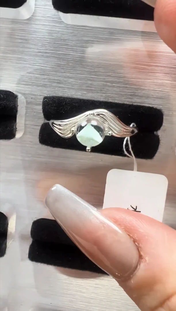 【闪购商品】水晶戒指银S925镶嵌发一（021）