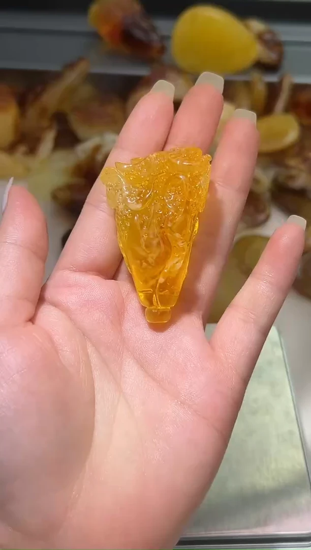 裸石琥珀未镶嵌琥珀蜜蜡吊坠