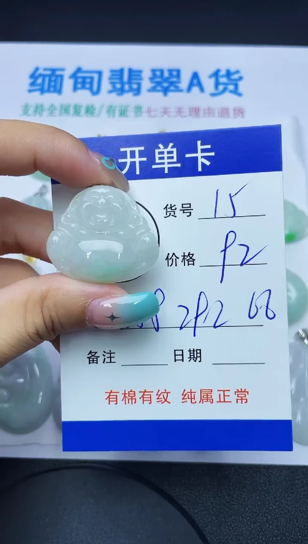 翡翠未镶嵌吊坠(赠链)15