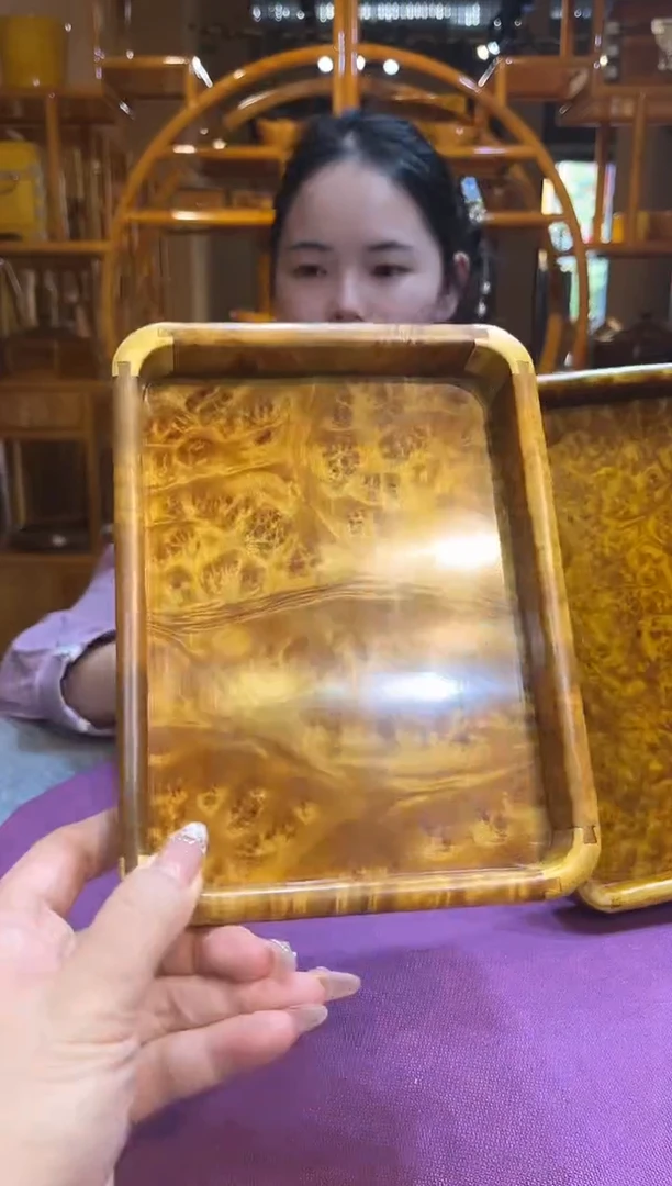 黄金色留疤迷你茶盘20公分