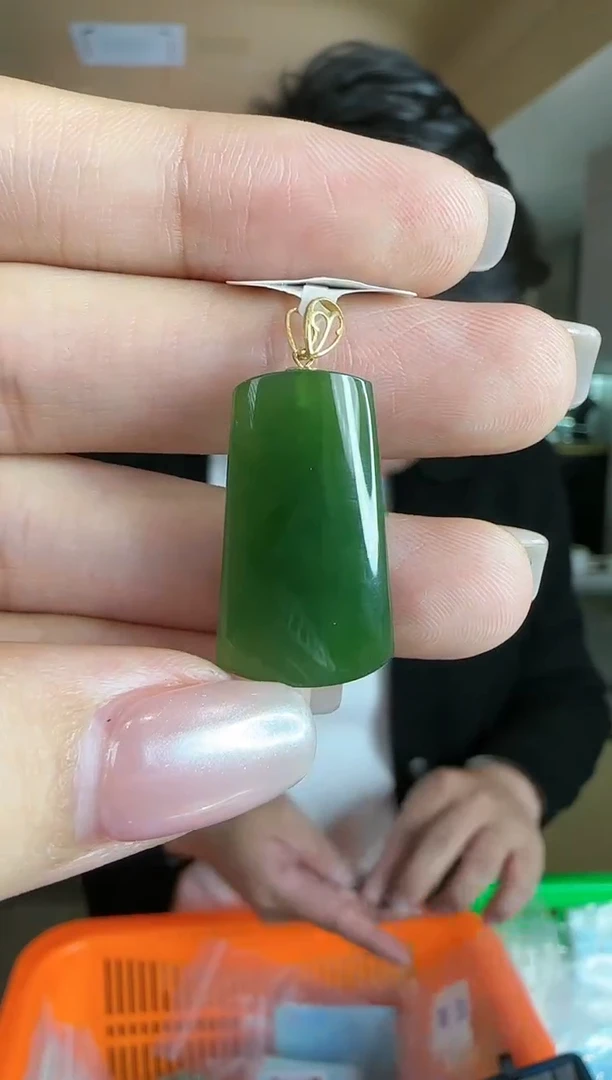 【闪购商品】和田玉吊坠18K金镶嵌0119-124