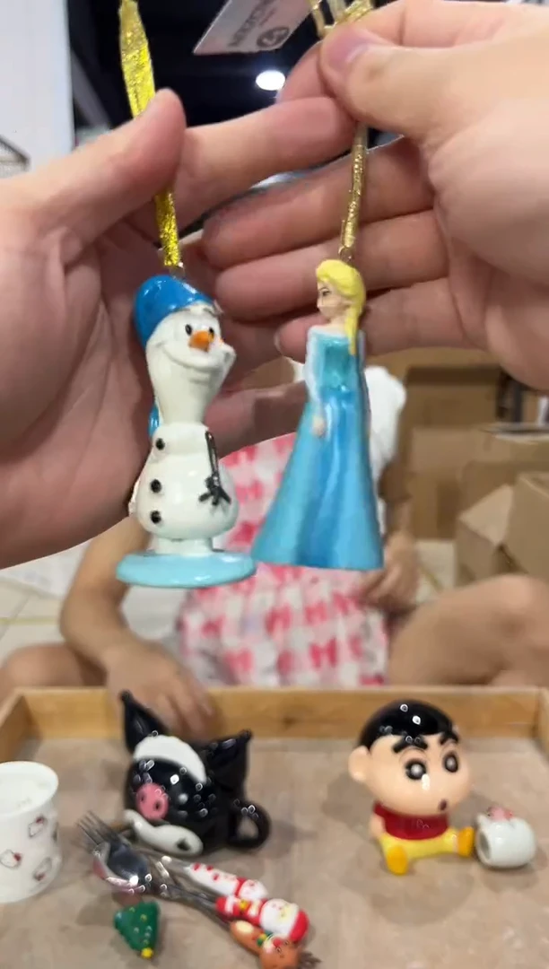 瓷片冰雪奇缘挂件2件套