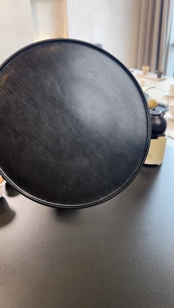 30cm橡胶木大漆盘