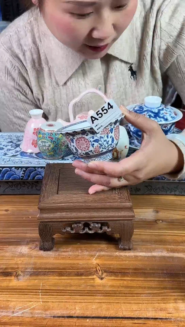 摆件景德镇陶瓷茶杯茶具摆件A554