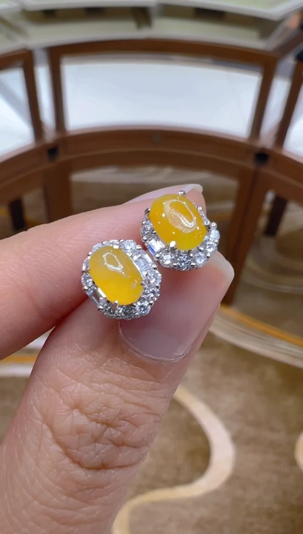 银S925镶嵌翡翠耳饰多样性团购发一件