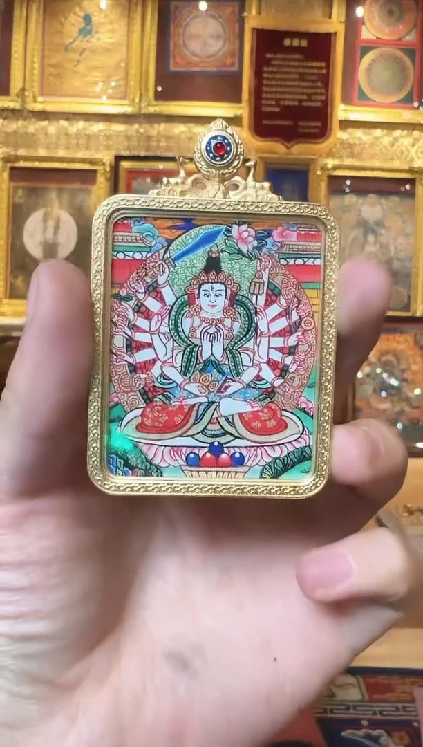 吊坠准提佛母--热贡纯手绘