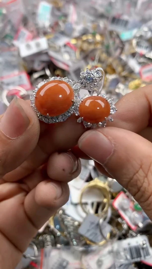 银S925镶嵌戒指翡翠7777-----9