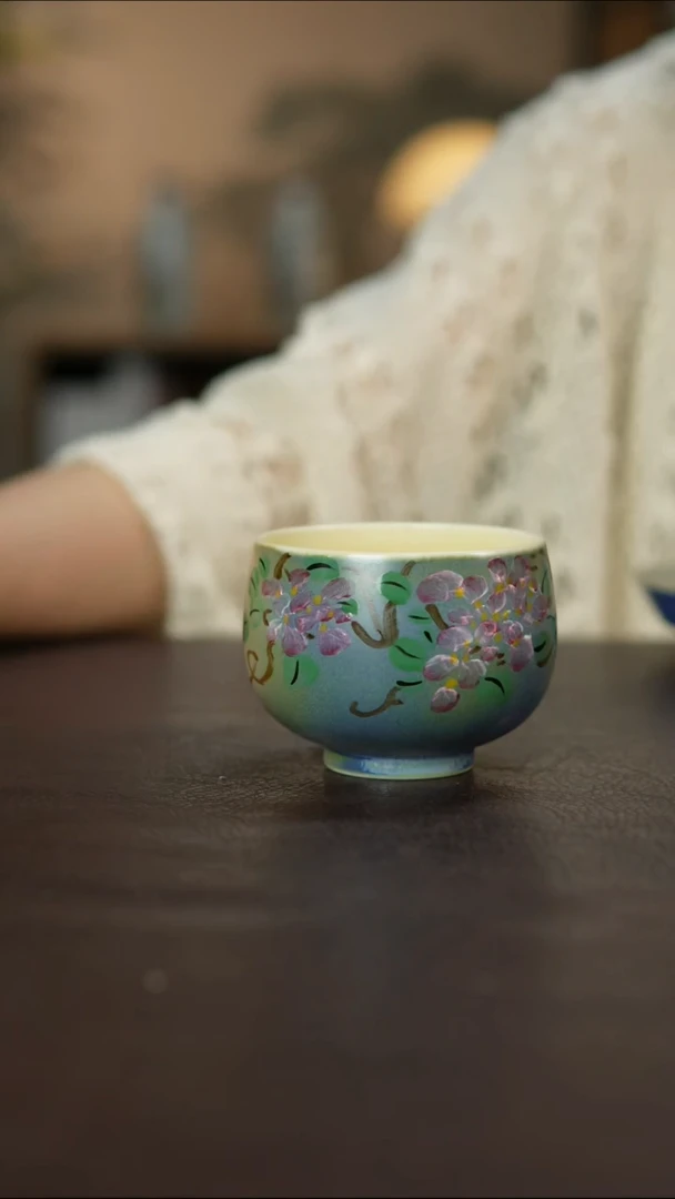 杯景德柴烧手作多人瑕疵