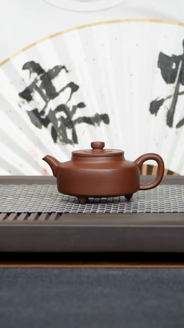 茶壶紫砂周盘壶原矿零添加紫泥纯手工制作170毫升