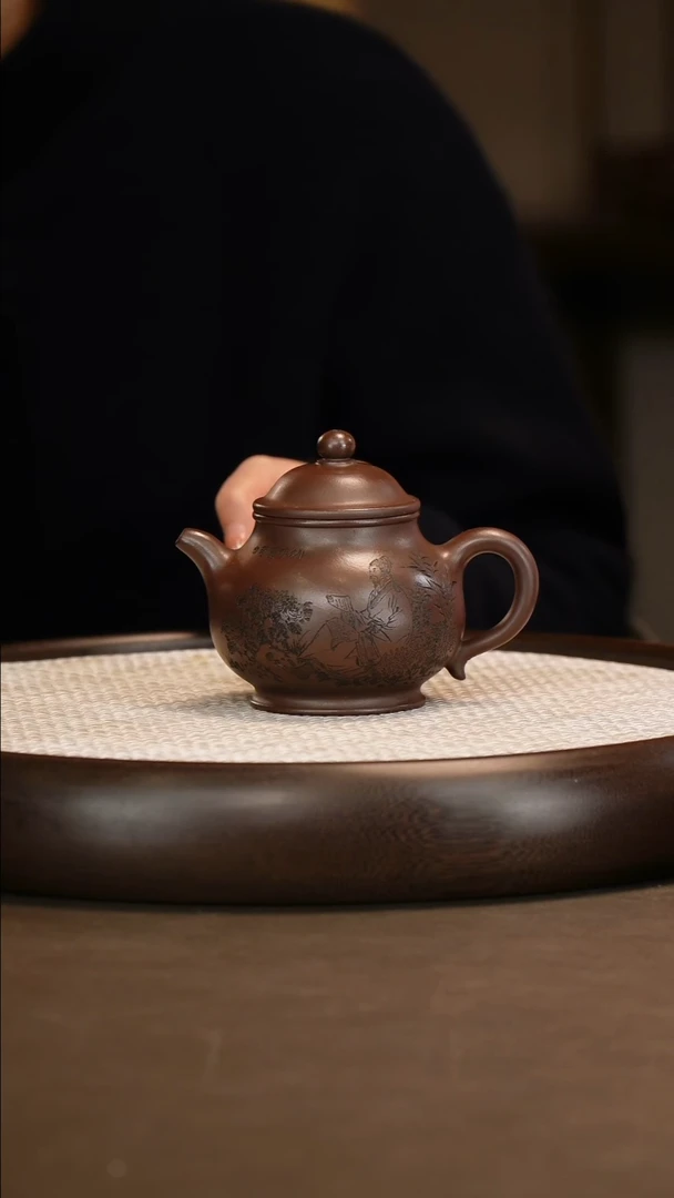 沈遽华 高潘 景舟紫泥 300c+办公杯+竹画