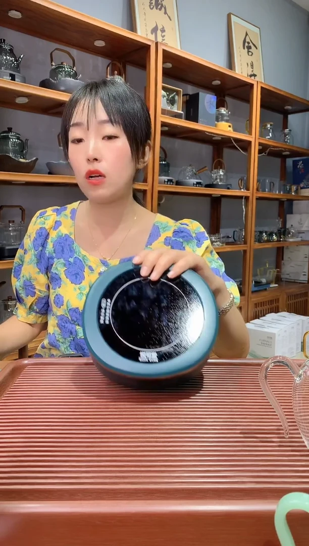 水晶玻璃无盖款悦绿色电陶
