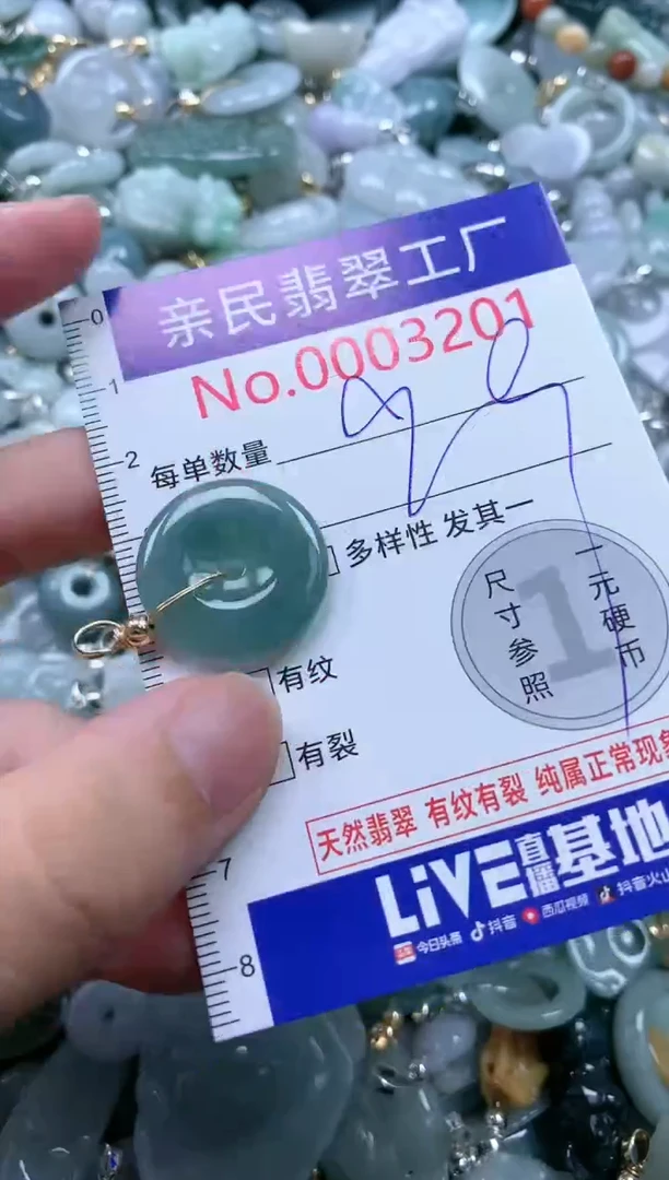 翡翠未镶嵌吊坠(不含链)3201