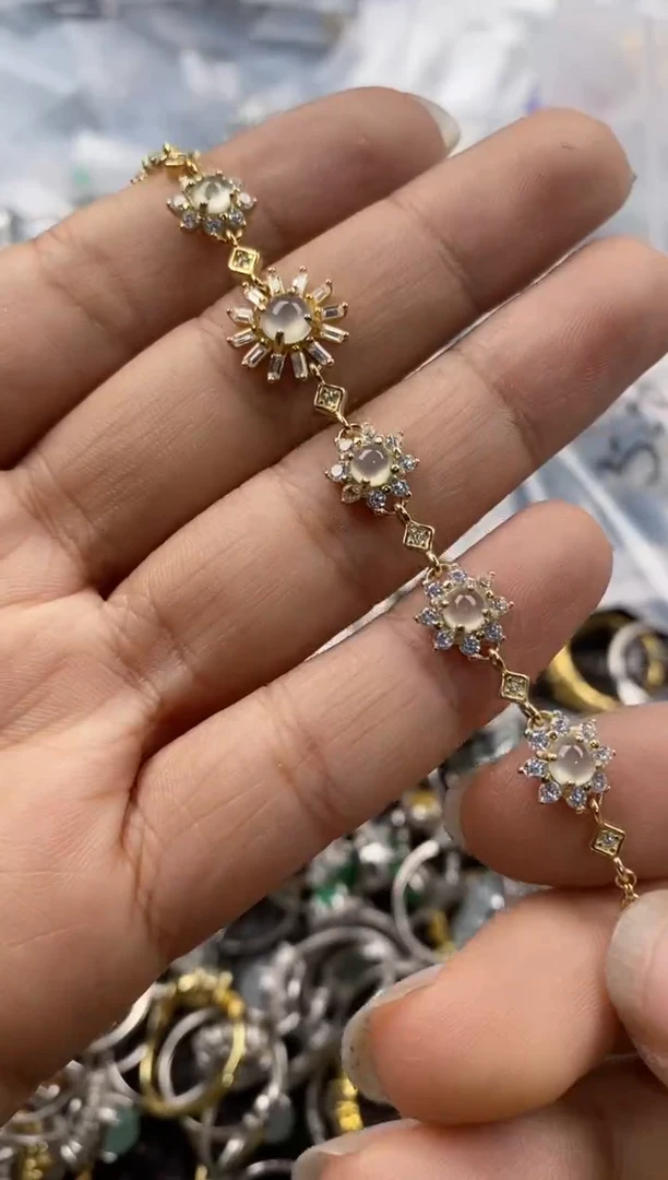 银S925镶嵌戒指翡翠999---8