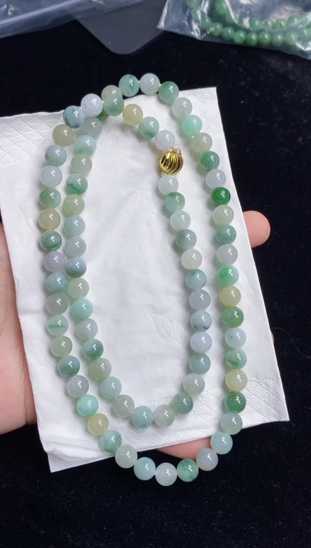 未镶嵌手串翡翠142号链接天然缅甸翡翠A货一物一证