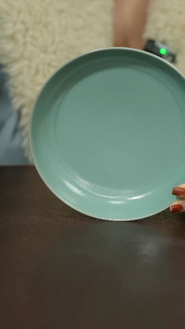 摆件瓷大圆洗一级汝宋汝瓷原矿釉