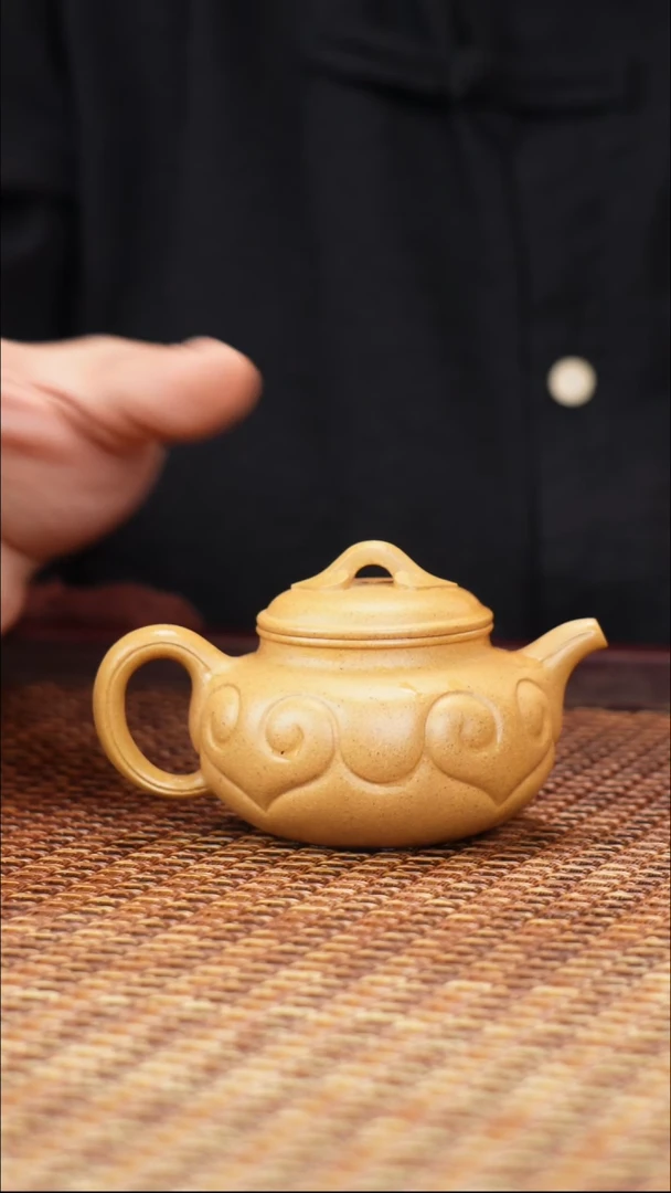 茶壶紫砂汀禾紫砂黄金段如意仿古