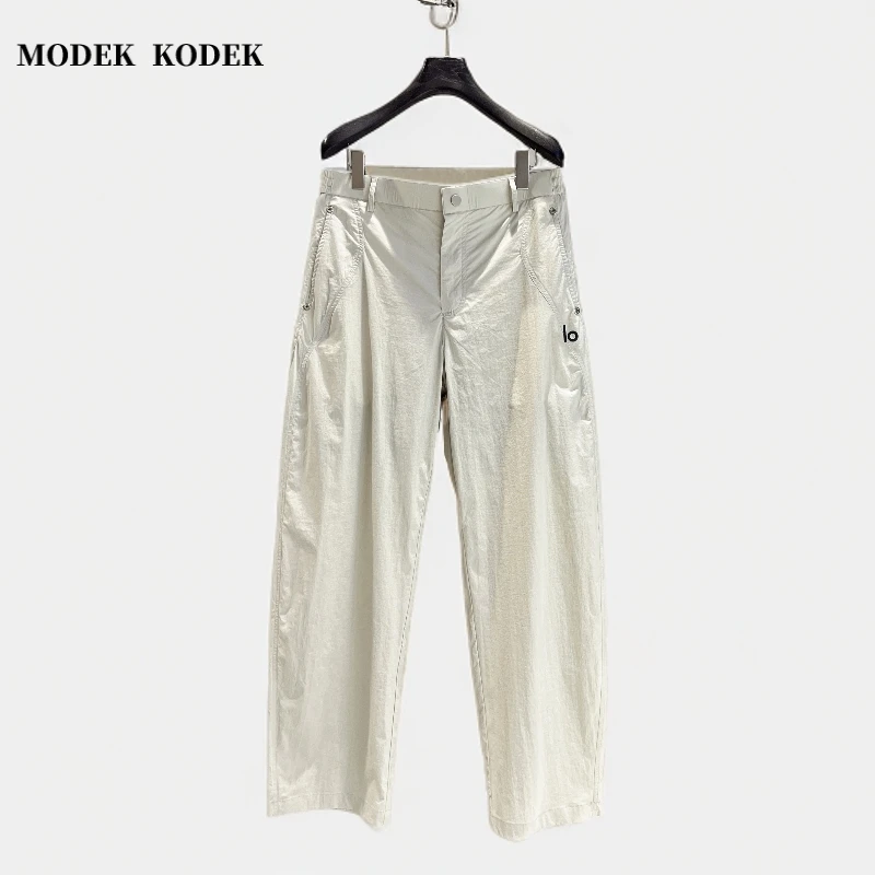 MODEK KODEK高品质潮牌直筒宽松休闲裤男士夏季新款潮流纯色长裤