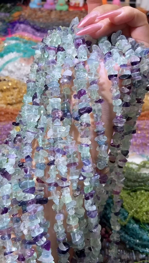 水晶珠宝半成品未镶嵌浅萤