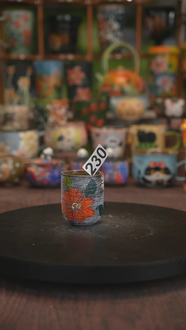 紫砂油画手绘釉下彩230
