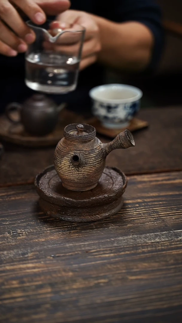 全手工制作  南蛮 侧把壶 120cc